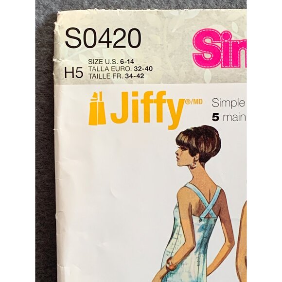 Simplicity Misses Dress Sewing Pattern sz 6-14 S0420 - uncut - Picture 2 of 3